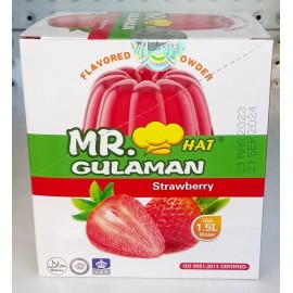 Mr. Hat Gulaman  Strawberry Flavored  Powder 1 Box (10 Sachets x 21g)