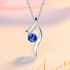 TOEECY Jewellery Set for Women and Girls Crystals Silver-Plated Pendant Necklace Stud Earrings and Bracelet Set Jewellery Set Bridal Jewellery Set, Crystal, Crystal