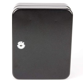 ABN Finest Key Cabinet Holder Safe Box Store Lockable Wall Mounted Metal with 20 Tags - Black