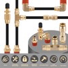 CheeMuii 64 PCS Brass DOT Air Line Fittings with 100FT