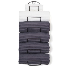 SODUKU Towel Racks for Bathroom Wall Mounted Metal Wine Rack Towel Shelf Towel Holder for Bath Bronze