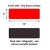 MVISUAL Dry Erase Magnetic Labels Large 12"x 4", Big Magnetic