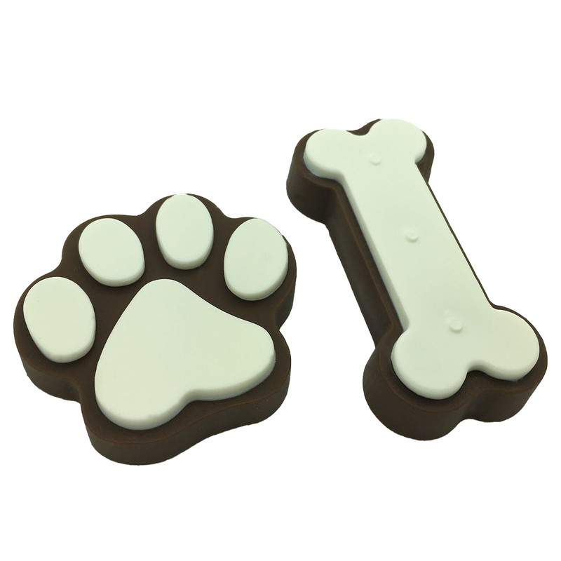 XL Dog Paw and Bone Mold Combo Pack - For