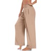 TARSE Womens Summer Linen Palazzo Pants Boho High Waisted Wide