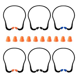 Ohrstöpsel aus TPR-Silikon, wiederverwendbar, wasserdicht, mit 5 Paar austauschbaren Ohrstöpseln, Kopfbedeckung für Schlaf, Arbeit, Bau und Automobil, schalldichte Geräuschreduzierung, 6 Stück