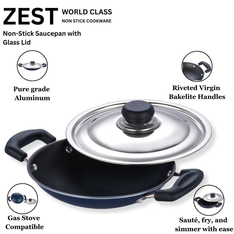 Tabakh by Vinod Appachetty Non Stick Appam Pan with Stainless