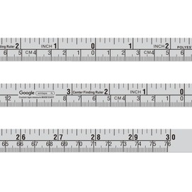 WIN TAPE Workbench Ruler Adhesive Backed Tape Measure -30 Inch 76cm Tape Measure (Start from Middle - Inch/cm)
