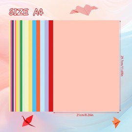 CORORIO A4 Colored Ptinter Paper 100 Sheets of 70Gsm with 20 Vivid Colors for Creative Printing, Crafting, and Art Projects - Perfect for Invitations, School Supplies and DIY Crafts.