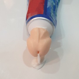 Brown Self Closing Toothpaste Caps,Toothpaste Cap Dispenser for Adults, Self Sealing Toothpaste, Prank 3D Printed Toothpaste Squeezer for Bathroom Toothbrush Holders,Holders and Dispensers