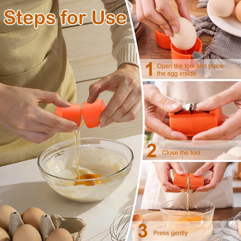 2026 New Upgrade Egg Cracker, Silicone Egg Shell Opener Suitable