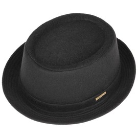 Stetson Wool Pork Pie Hat Men/Women – Porkpie Felt Hat Made in Italy – Men's Hat with Virgin Wool and Cotton Lining – Winter Hat Sizes S–XXL (approx. 55–63 cm) - Fedora Autumn/Winter - 62