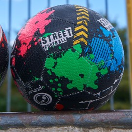 Optimum Unisex Street Football - Top-Grade Durable Korean Rubber, Long-Lasting Tire Grip, Ideal for Concrete & Asphalt, All-Weather, Multi-Colour,Mini Ball
