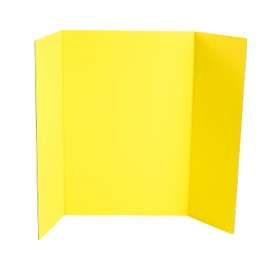 Yellow Tri-fold Display Board, Corrugated Cardboard, 32 x 48 inches (Pack of 24)