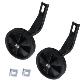 Tsnamay Pair of Black Bicycle Auxiliary Wheel Children's Bicycle Accessories For 14 Inch,Training Wheels
