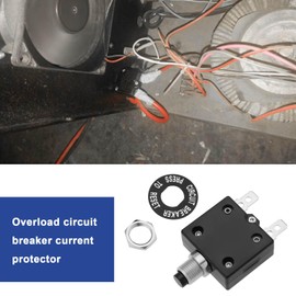 YINETTECH 2 x 5 Amp 125-250 V AC 50 V DC Push Button Circuit Breaker Thermal Overload Protection L1 Series Manual Reset Thermal Circuit Breaker