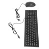 Keyboard and Mouse Combo Black Waterproof 104 Keys Anti Slip
