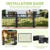 ZERTNROW Outdoor Deck Gate, Adjustable Steel Metal Gate for Patio