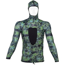 IST P-Guard Camouflage Hooded Rash Guard (Medium, Brown/Yellow)
