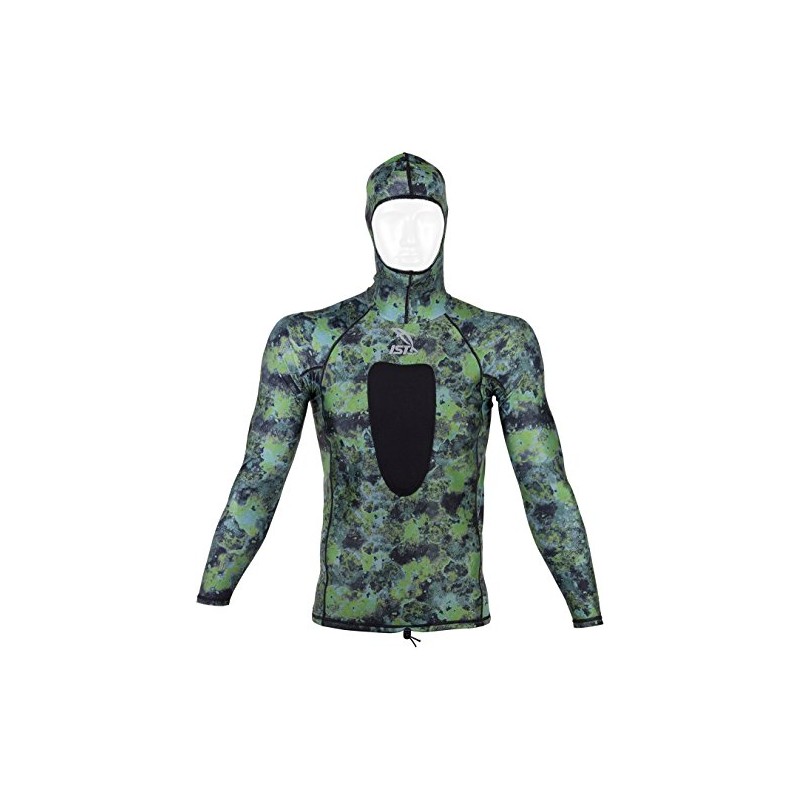 IST P-Guard Camouflage Hooded Rash Guard (Medium, Brown/Yellow)