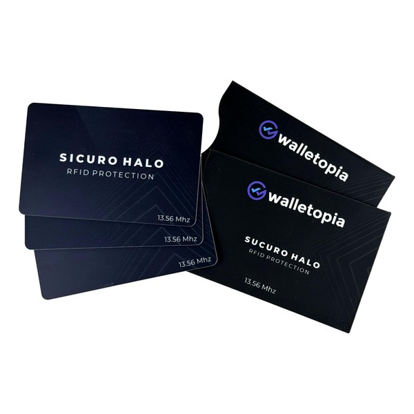 Walletopia Contactless RFID/NFC Blocking Protection - 4 Cards & 2