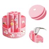 Eabdice Desk Pen Holder, 360° Rotating Pen Holder, 5 Compartments,