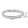 AeraVida Crown of Thorn Weave Wire Braid .925 Sterling Silver