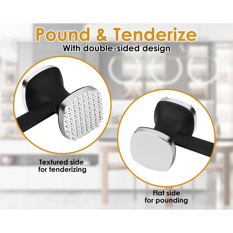 ds. distinctive style Meat Tenderizer Dual-Side Kitchen Mallet Chicken Pounder