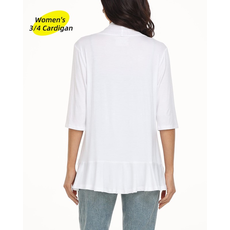 Argstar Women's Summer Cardigan, Lightweight Open Front Casual Soft Draped