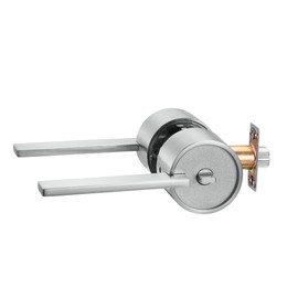 Berlin Modisch Zero Gravity Urban Series Entry Lever Door Handle Lock and Key Locking Lever Set [for Front Door or Office] Reversible Heavy Duty – Satin Nickel Finish