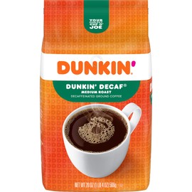 Dunkin' Original Blend Medium Roast Decaf Ground Coffee, 20 Ounces (Packaging May Vary)