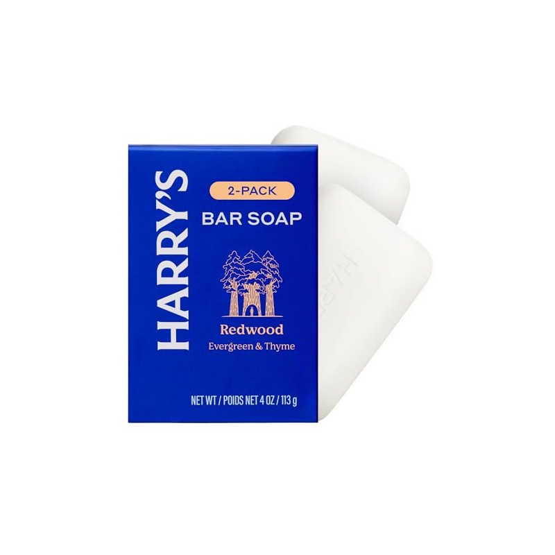 Harry's Bar Soap for Men - Redwood Scent, 4 oz