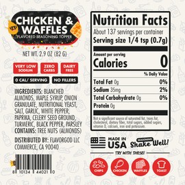 Chicken & Waffles Seasoning Topper Mix, 2 Bottles by Flavor God - Premium All Natural & Healthy Spice Blend for Chicken, Pasta & Vegetables - Kosher, Low Sodium Great Flavor Spices and Seasoning Gift