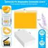 Commode Liners with Absorbent Pads 60 Pack Leak-Proof Bedside Commode
