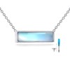 YFN Bar Moonstone Urn Necklace Sterling Sliver Cremation Jewelry Urn