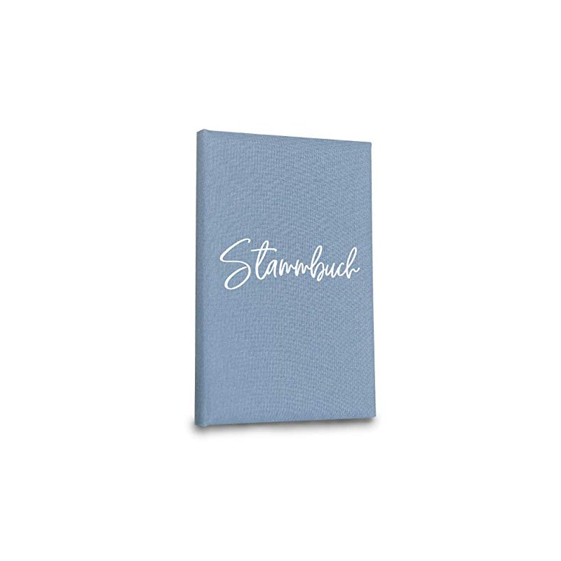 Hochzeitideal Family Register 'Amore' Made of Bookbinding Linen (Denim Blue)