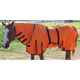 CHALLENGER 74" Horse Bug Mosquito Fly Sheet Summer Spring Airflow Mesh UV Neck 73148