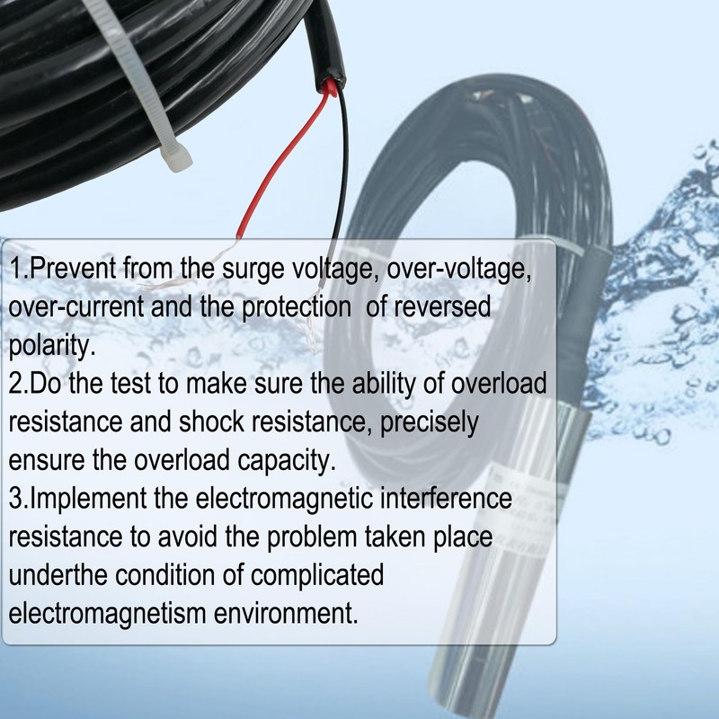 HQHAOTWU Water Level Sensor Submersible Level Transducer Water Level Transducer