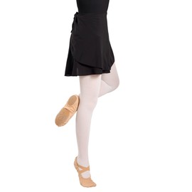Dayrose Dance Skirts for Women, Ballet Wrap Skirt Women with Elastic Ties for Dance Practice, Skating, Black, Medium
