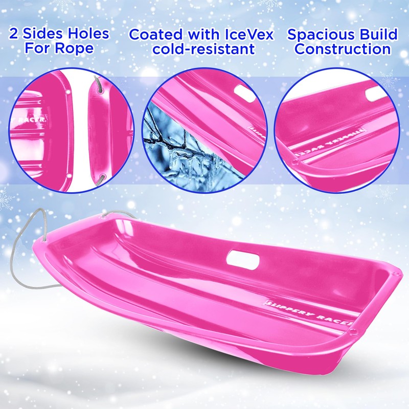 Slippery Racer Downhill Sprinter Flexible Kids Toddler Plastic Cold-Resistant Toboggan