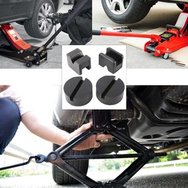 NovelBee 2 Types of 4pcs Jack Pad Adapter 4 Ton Universal Rubber Floor Jacks Slotted Frame Rail Jack Pinch Welds Protector