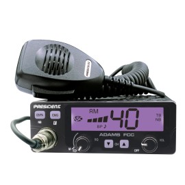PRESI ADAMS - President 40 Channel CB Radio with Talkback and Color Display Options