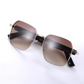 Yosugar Smart Glasses for Men and Women,Bluetooth Glasses with Mic & Speakers,Fast Charge Audio Glasses Support Wake Up Voice Assistant (Brown)