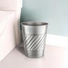 Monarch Abode 39428 Handcrafted, Wave Embossed, Metal Wastebasket Trash Can