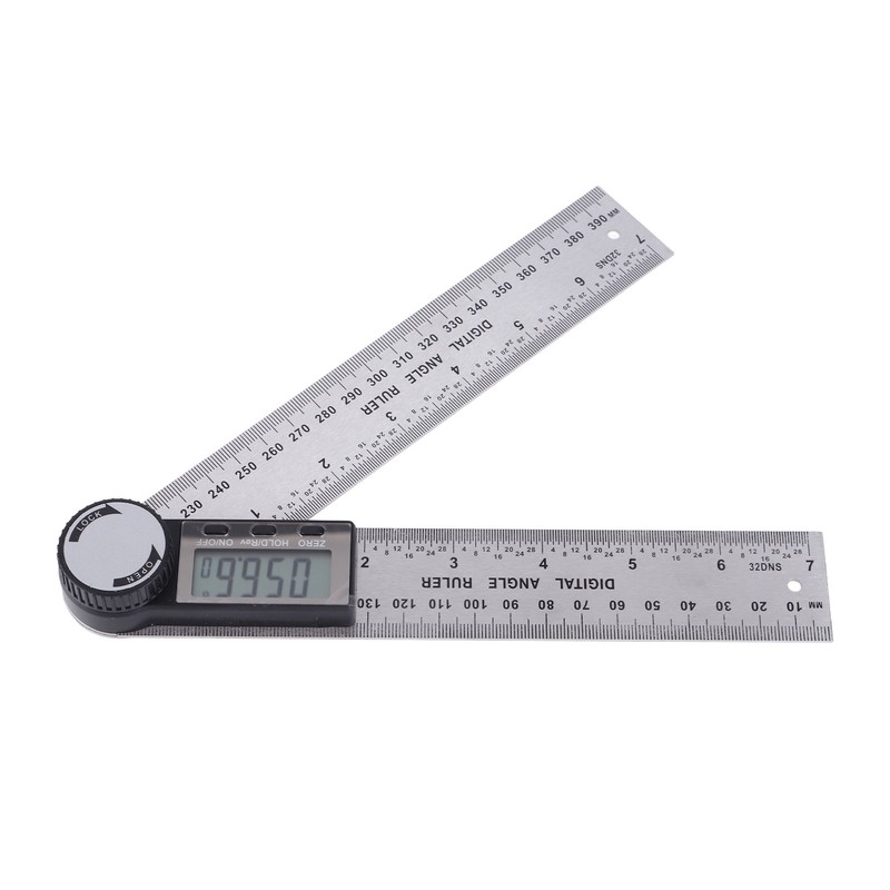 10‑390mm Stainless Steel Electronic Protractor Digital Goniometer Angle Finder Miter