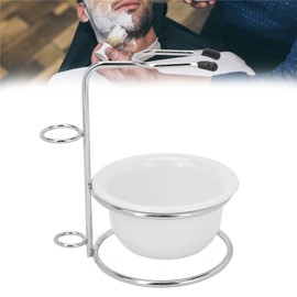 MOUMOUTEN Shaving Brush Set, Shaving Stand Bowl Set Professional Shaving Soap Bowl Razor Brush Holder Safety Stand Kit for Place Manual Razor, Shaving Brush