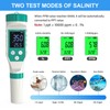 YIYEGO Chlorine and pH Meter Pool Salt Meter, Digital Pool