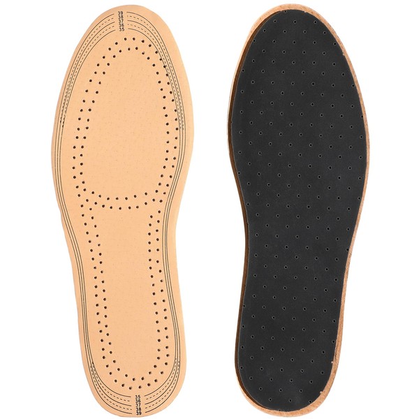 Beavorty Leather Insoles for Women Men Ultra-thin Breathable Latex Shoes