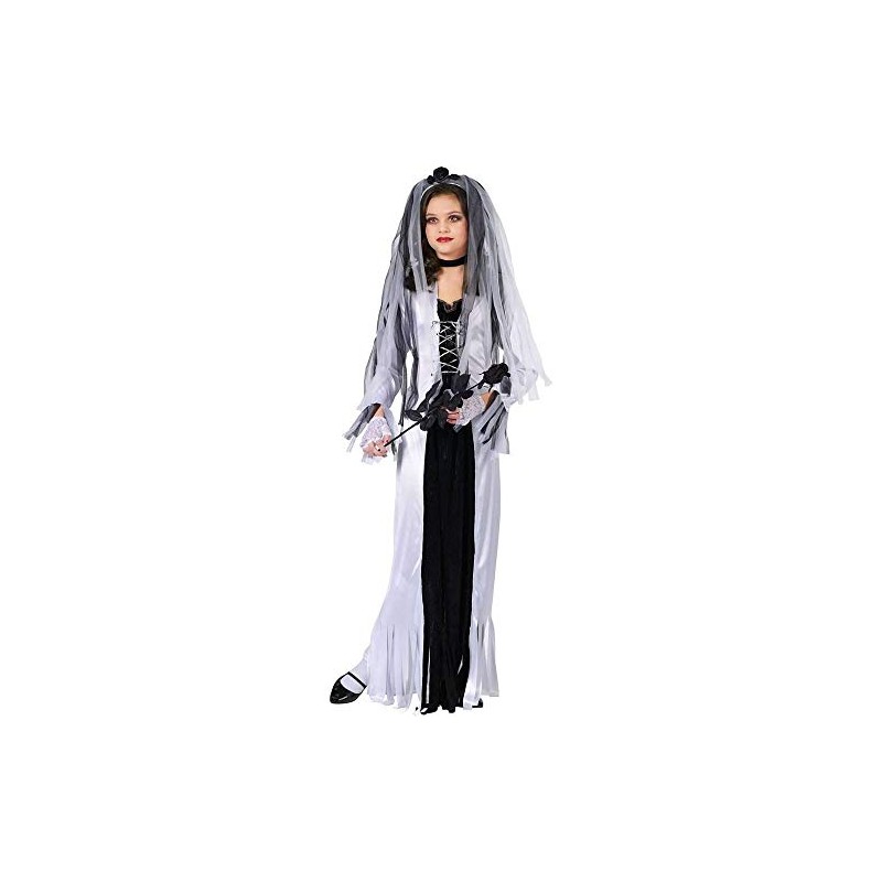 Fun World Skeleton Bride Costume, Medium 8-10, Multicolor