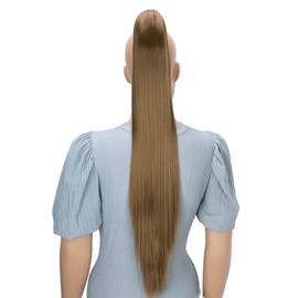 PRETTYSHOP Hairpiece Ponytail Clip on Extension Long hair smooth Heat-Resisting 27" brown # 6 H80