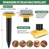 Pestvanish Mole Repellent Solar Powered,2025 Upgraded Gopher Repellent Ultrasonic Solar